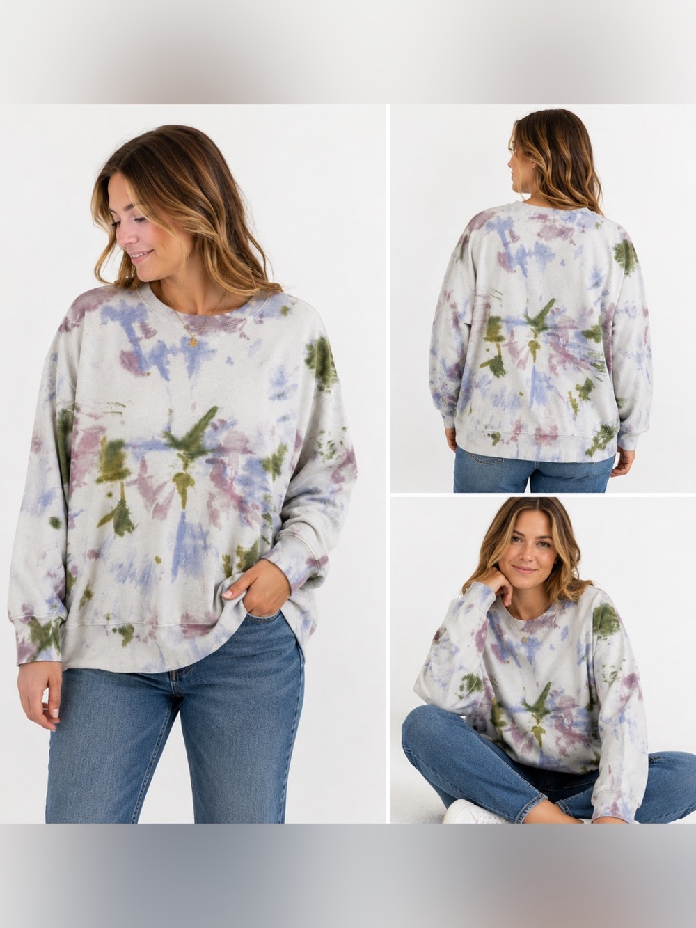Madewell Rivet & Thread tie dyed sweatshirt. Large
